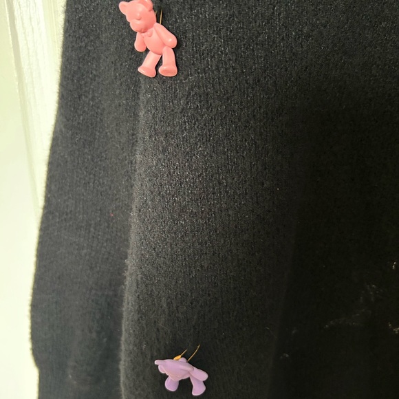 QED London Black Sweater with Multicolor Details - Picture 2 of 4